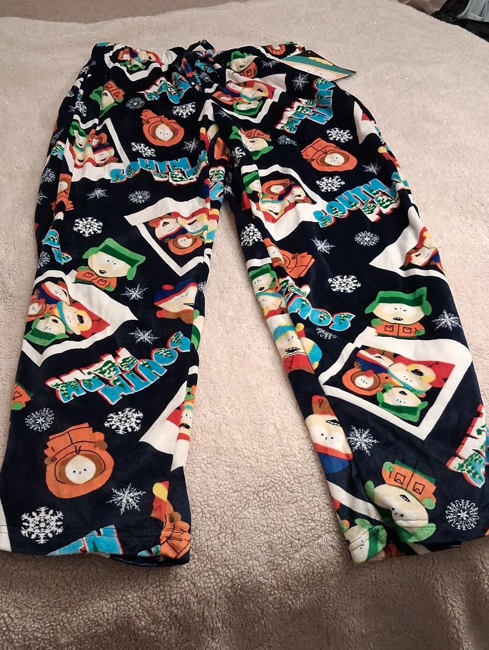 Navy Blue Character Fleece Pajama Bottoms